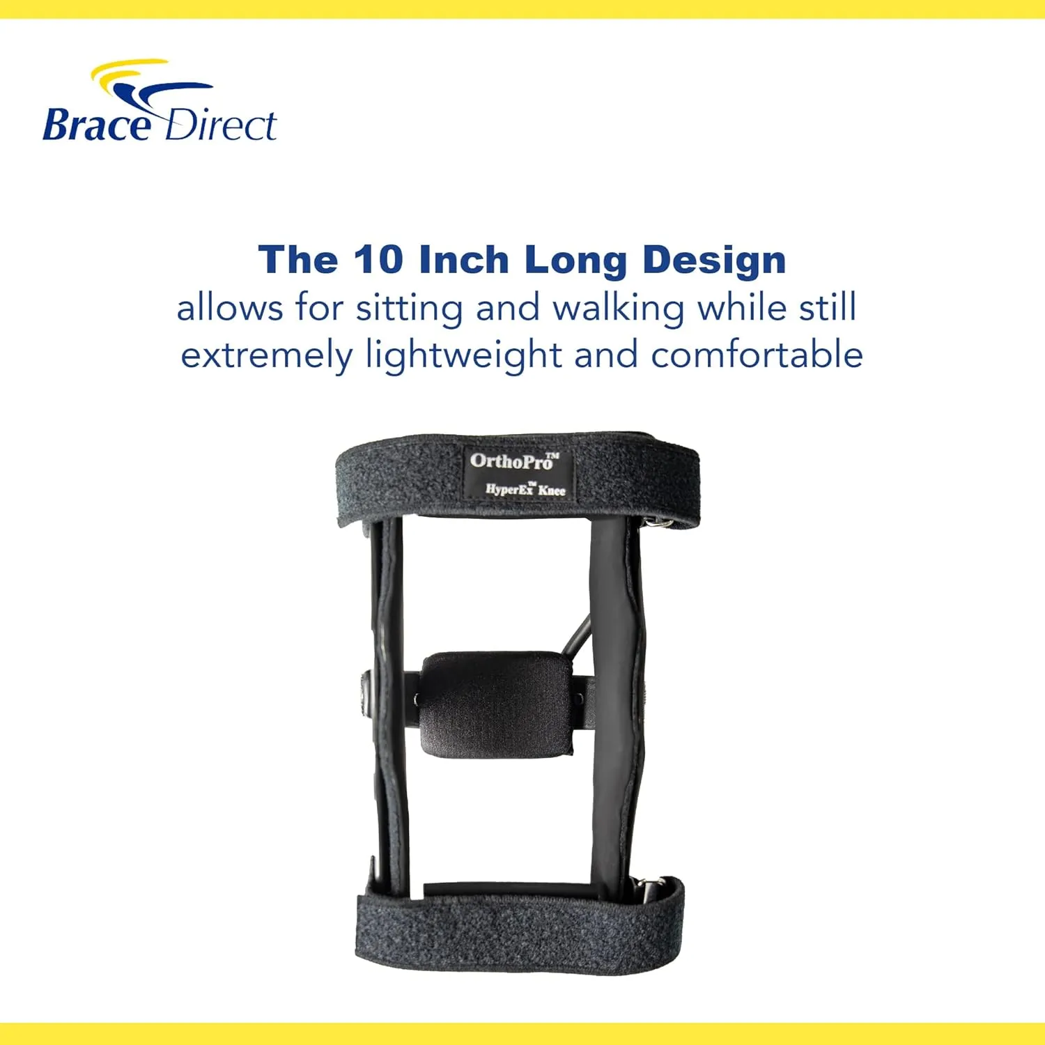 Brace Direct OrthoPro HyperEx Knee Brace - L1850- Adjustable and Comfortable Support for Knee Hyperextension - OCSI