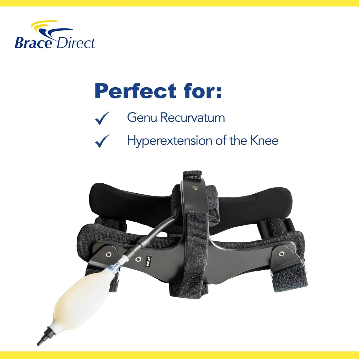 Brace Direct OrthoPro HyperEx Knee Brace - L1850- Adjustable and Comfortable Support for Knee Hyperextension - OCSI