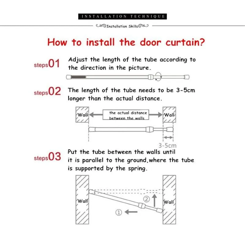 Door Curtain Uwajima ( 2 sizes and 4 ways to hang it)