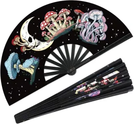 Fans for Line Dancing- Rave Fan - Larger Folding Clack Handheld Fan for Men/Women EDM, Music Festival [Beach Vacation Essentials]