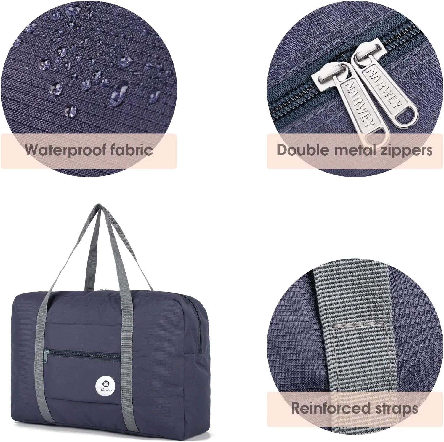 For Spirit Airlines Personal Item Bag 18x14x8 Foldable Travel Duffel Bag Tote Carry on Luggage Duffle Overnight for Women and Men