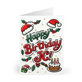 Happy Birthday JC! Christmas Card