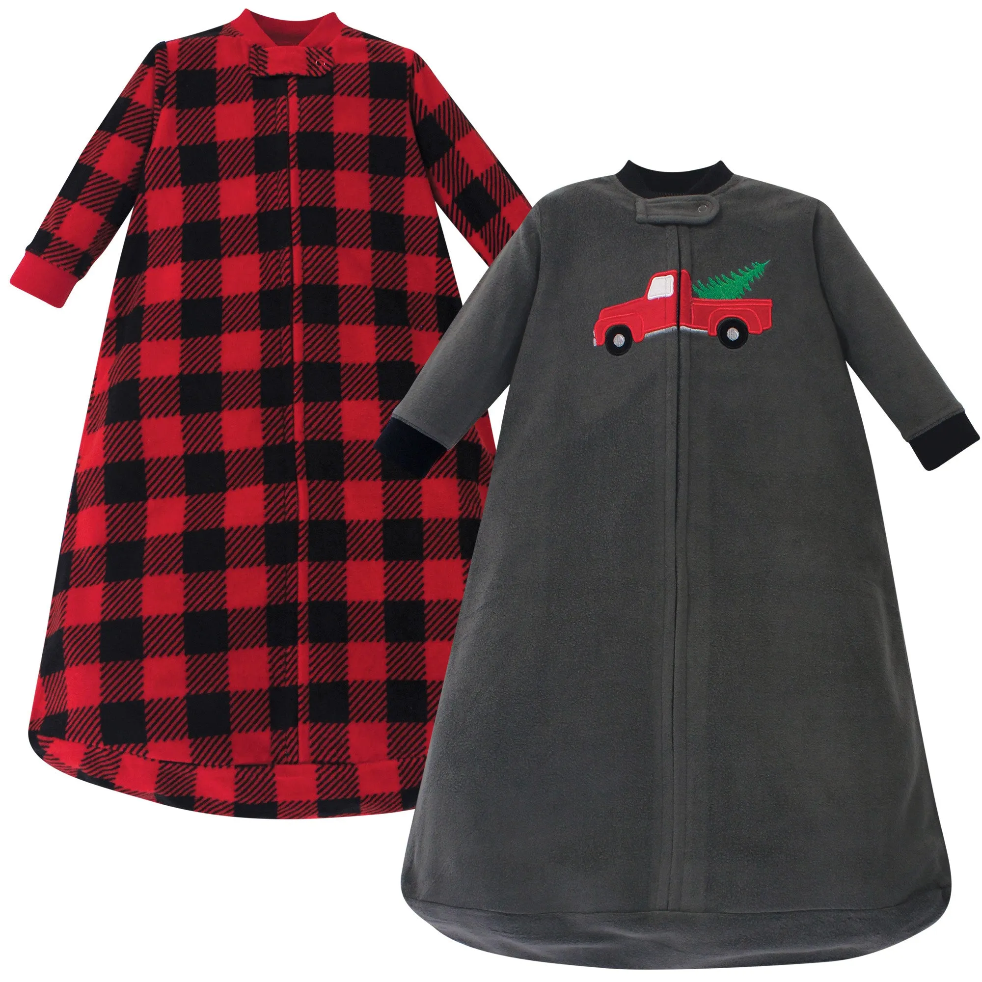 Hudson Baby Long-Sleeve Fleece Sleeping Bag, Christmas Tree