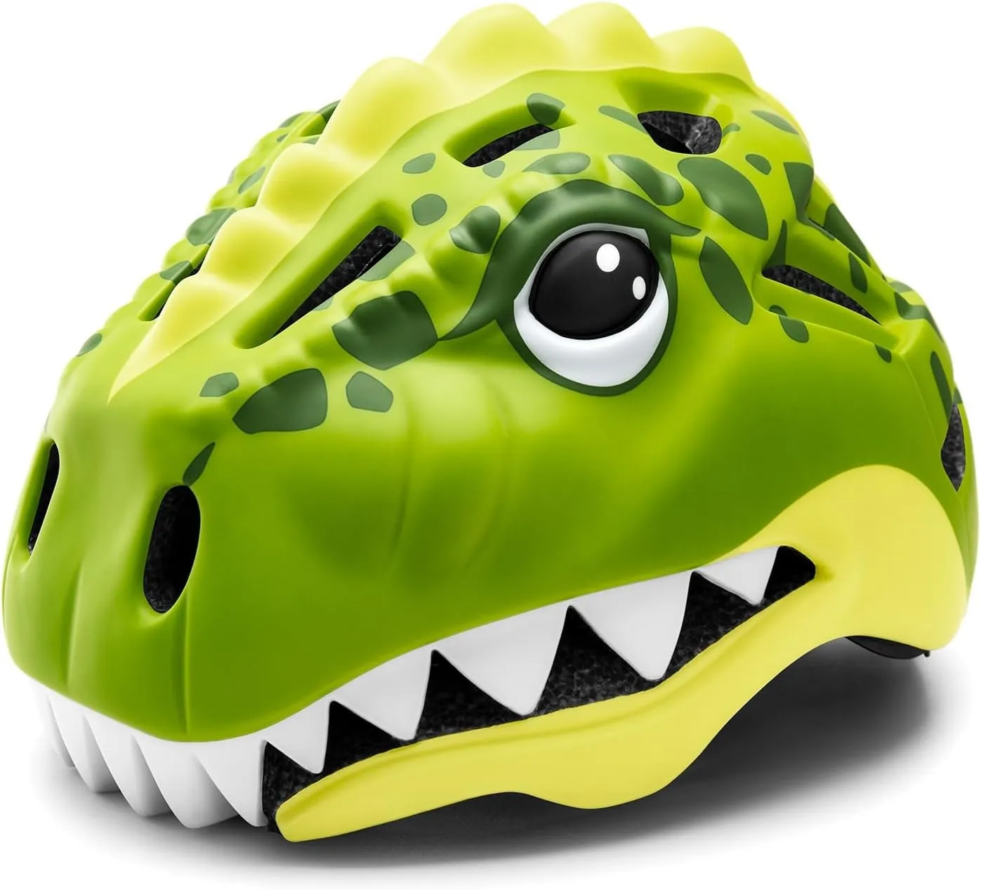 KINGBIKE Toddler Kids Bike Helmet 2-3-5-8 Years Size Adjustable 3D Dinosaur with Led Light for Skateboard Scooter Cycling Skaterolling 48-52cm