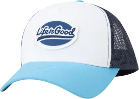 Life is Good Men's Trucker Hat - Mesh-Back Logo Patch Adjustable Baseball Cap