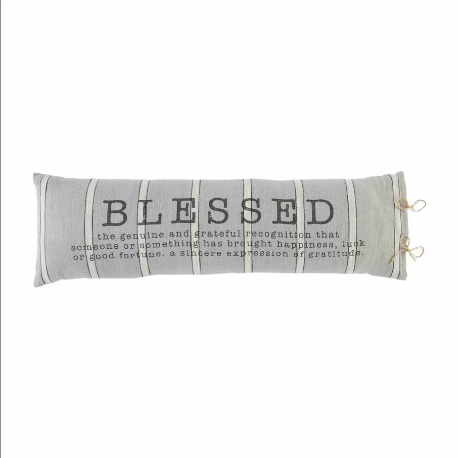 Mudpie Blessed Definition Long Pillow