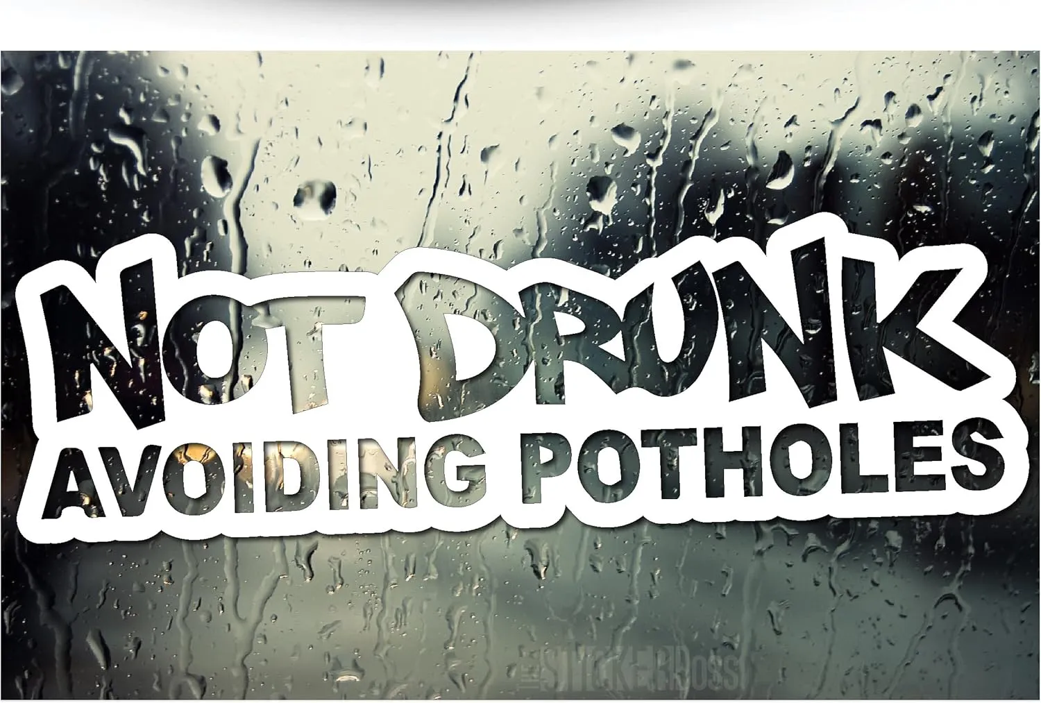 Not Drunk Avoiding Potholes car Window Decal Sticker - Pick Your Color
