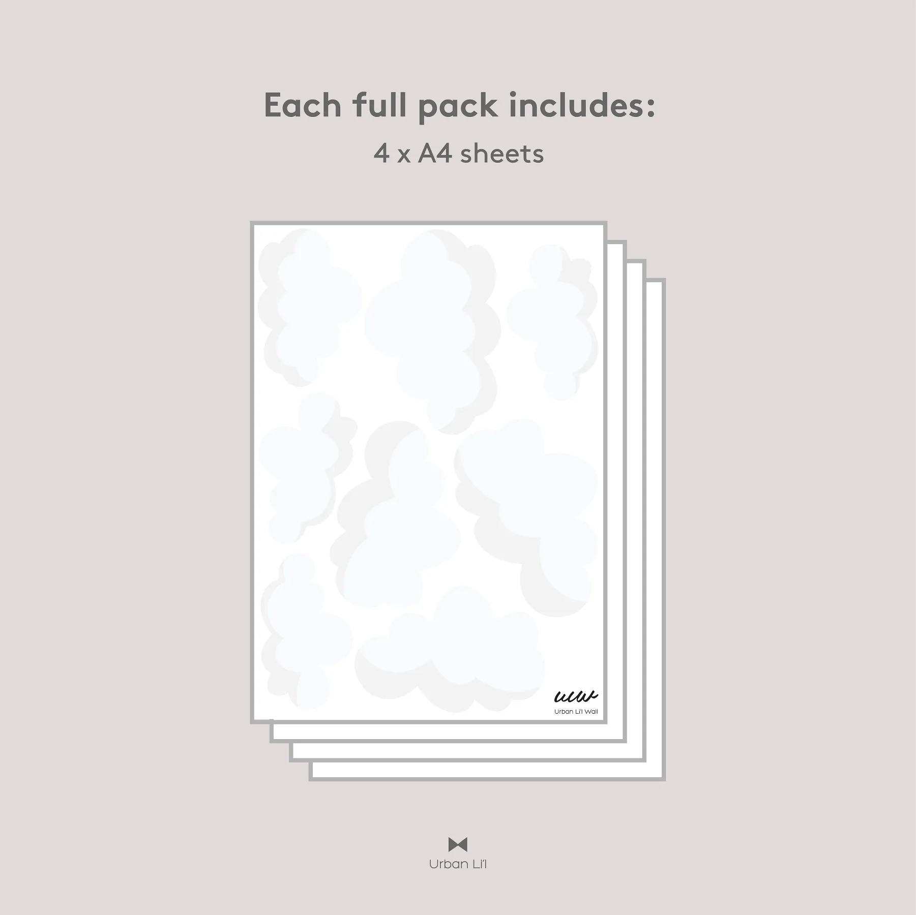 Petite Clouds Fabric Decal