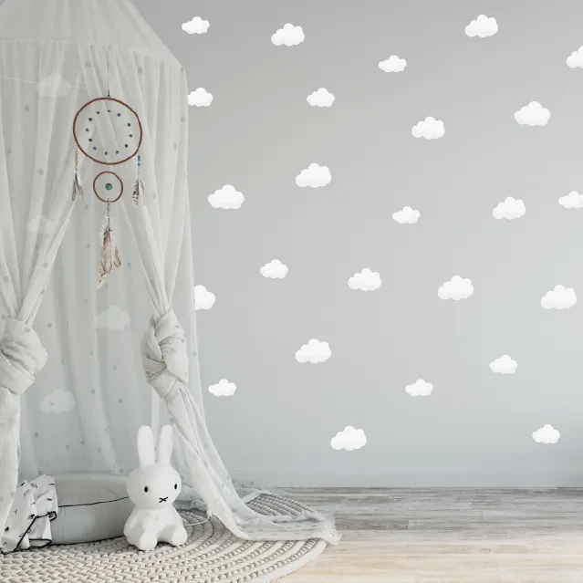 Petite Clouds Fabric Decal