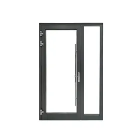 Superhouse New design supplier exterior colored residential unequal aluminium glass double entry entrance front doors