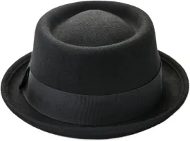 Top Hats Wool Hat Fedora Hat for Men Fedora Hat for Women Adult Bowler Hats(Black,M(56-58CM))